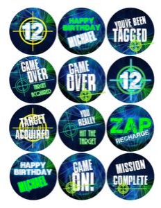 LT01 Cupcake Toppers - Circle: LT01 Cupcake Toppers