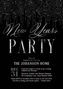 NY9a New Years Invitation design preview