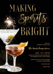 NY11b New Years Invitation: NY11b NEW YEARS INVITE
