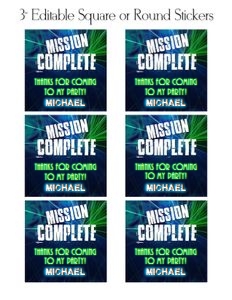 LT01 3" Gift Tags Mission Impossible: LT1a