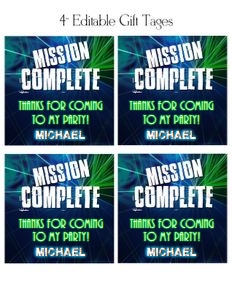 LT01 4" Gift Tags Mission Impossible: LT1a