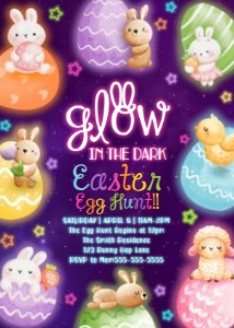 EA1F Glow Egg Hunt Invite design preview