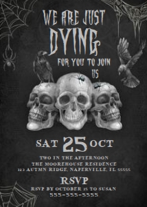 H3OO Fully Editable: H3OO Halloween Invite
