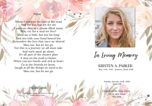 Soft Pink Floral Program design preview