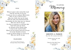 Yellow & Blue Floral Program design preview