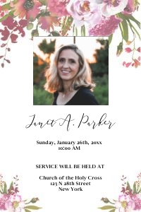 Blush Coral Invite Announcement design preview