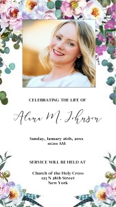 Floral and Eucalyptus Evite Announcement design preview