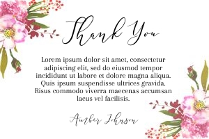 Blush Coral Thank You Card design preview