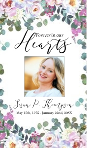 Eucalyptus & Floral Prayer Card design preview