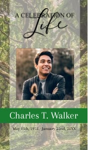 Forest Tree Prayer Card design preview