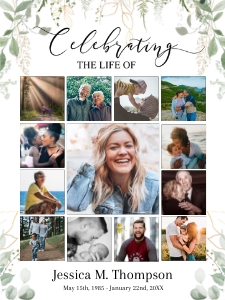 Greenery & Gold Collage Poster design preview