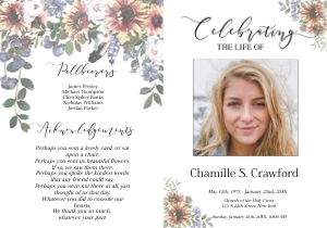 8 Page Sunflower Program design preview
