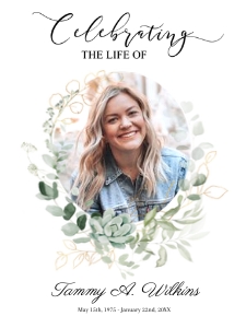 Greenery & Gold Frame Set of 3 Photo Display design preview