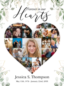 Full Heart Collage with Greenery & Gold design preview