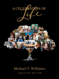 Tree of Life Photo Collage Black design preview