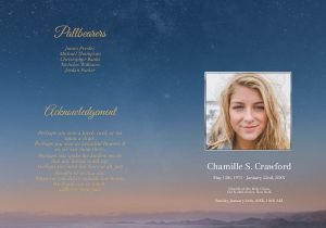 Starry Sky 8 Page Program design preview