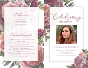 8 Page Lush Bloom Floral Program design preview