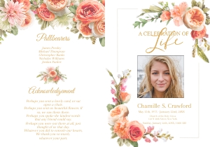 Peach Floral 8 Page Program Light design preview