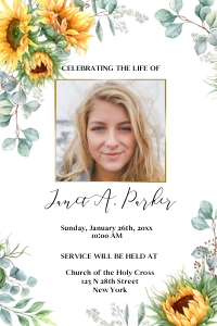 Sunflower Invite design preview