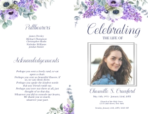 8 Page Lilac Program design preview