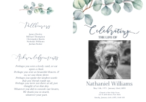 8 Page Eucalyptus Program design preview