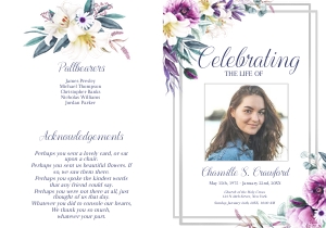 Casablanca Lily 8 Page Program design preview