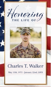 American Flag B Prayer Card design preview