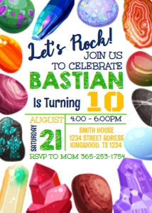Geology Birthday Invitation design preview