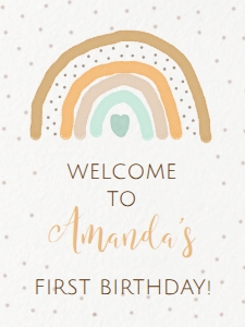 Rainbow Welcome Sign 18x24 design preview
