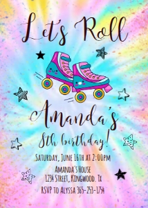 Roller Skate Invitation design preview