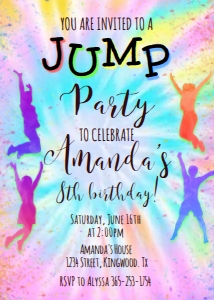 Jump Invitation design preview