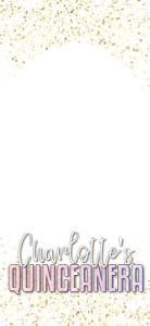 Quinceanera Gold Geofilter design preview