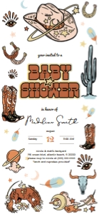 Cowboy Baby Shower Electronic Invitation: Cowboy Baby Shower Electronic Invitation