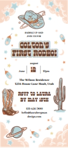 First Rodeo Birthday Invitation Electronic design preview