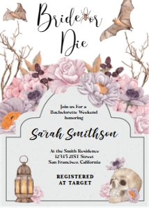 Halloween bachelorette invitation: Halloween bachelorette invitation