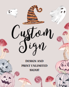 Halloween Birthday Custom sign: Halloween Birthday Custom sign