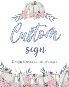 Pumpkin Boy Baby Shower Custom Sign design preview