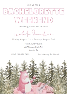 Camping Bachelorette Invitation 2 design preview