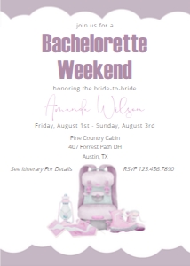 Camping Bachelorette Invitation 4 design preview