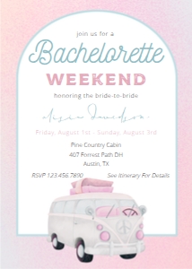 Camping Bachelorette Invitation 3 design preview