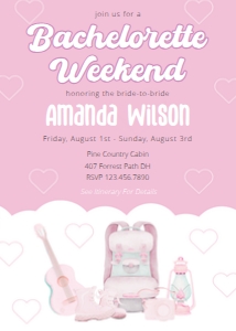 Camping Bachelorette Invitation 5 design preview