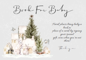 Winter Baby Shower Invitation Set(Book For Baby ): Winter Baby Shower Invitation Set