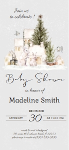 Winter Baby Shower Invitation Electronic: Winter Baby Shower Invitation Electronic