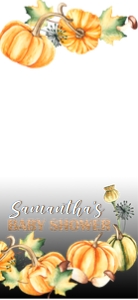 Pumpkin Baby Shower Snapchat Geofilter design preview