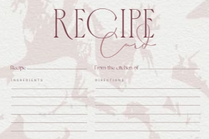 Blush Bridal Shower Recipe Card design preview