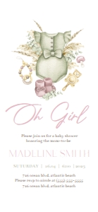 Boho Girl Electronic Baby Shower Invitation: Boho Girl Baby Shower Bundle