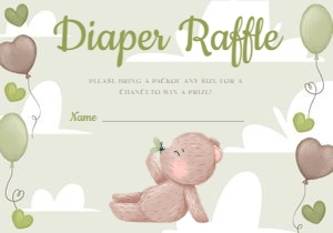 Teddy Bear Boy Baby Shower Invitation Set design preview