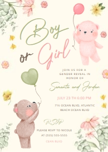 Teddy Bear Gender Reveal Bundle design preview