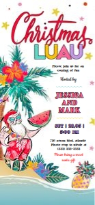 Christmas Luau Electronic Invitation 4 design preview