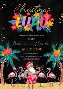 Christmas Luau Invitation3 design preview